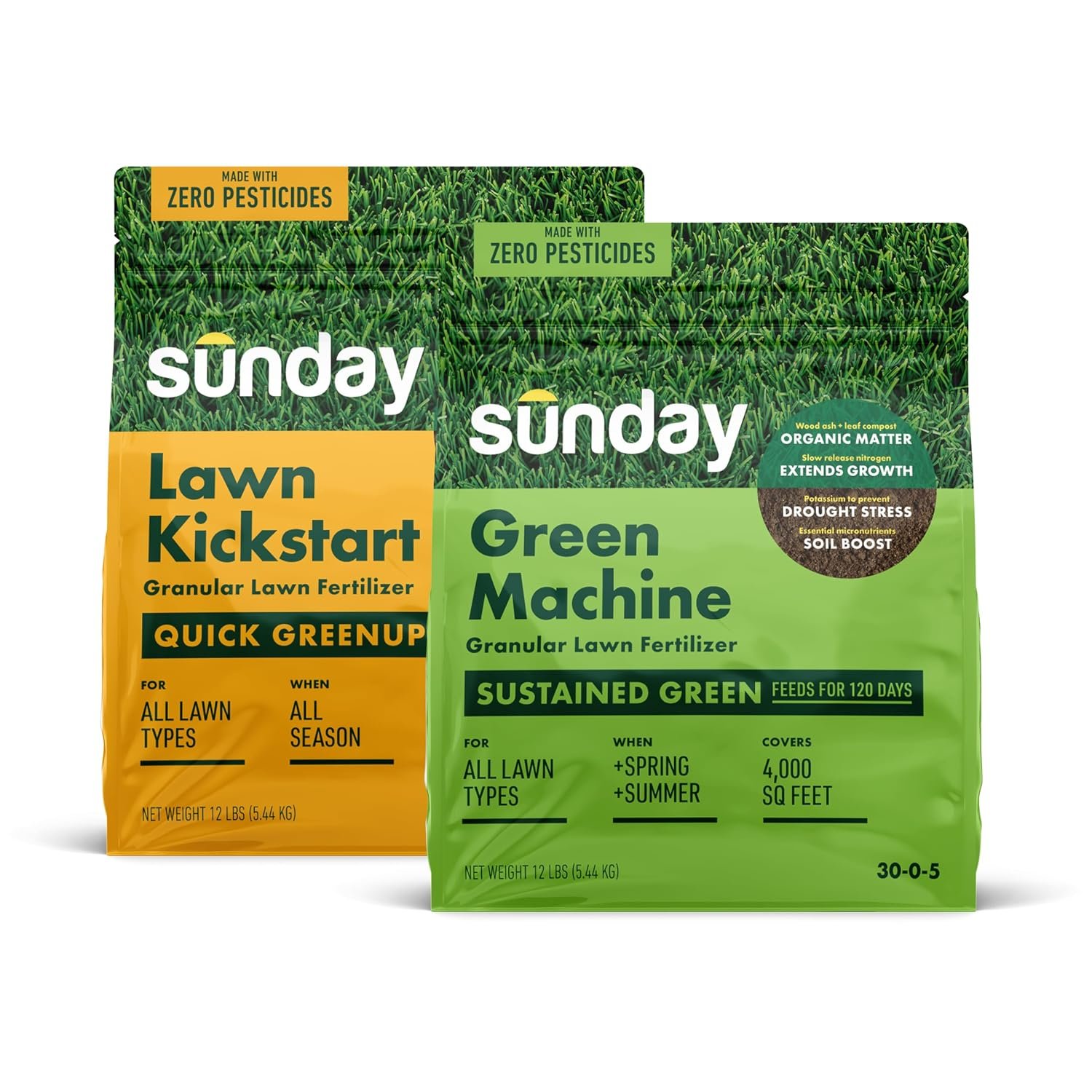 Two-step green-up fertilizer by Sunday